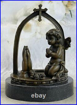Bronze Sculpture Hand Made Museum Quality Angel Artwork by A. Moreau Figurine Bronze Sculpture Hand Made Museum Quality Angel Artwork by A. Moreau Figurine