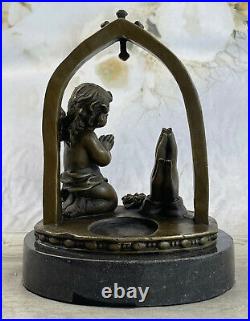 Bronze Sculpture Hand Made Museum Quality Angel Artwork by A. Moreau Figurine Bronze Sculpture Hand Made Museum Quality Angel Artwork by A. Moreau Figurine