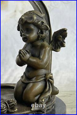 Bronze Sculpture Hand Made Museum Quality Angel Artwork by A. Moreau Figurine Bronze Sculpture Hand Made Museum Quality Angel Artwork by A. Moreau Figurine
