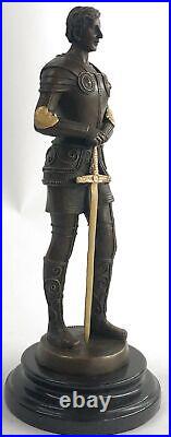 Bronze Sculpture Hand Made Spartan Gladiator Museum Quality Artwork Figur Statue Bronze Sculpture Hand Made Spartan Gladiator Museum Quality Artwork Figur Statue