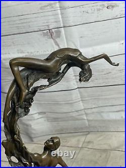 Bronze Sculpture, Hand Made Statue Abstract Signed Original Aldo Vitaleh Decor
