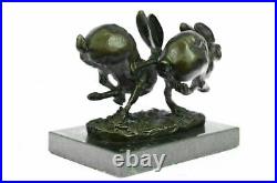 Bronze Sculpture Hand Made Statue Animal Figure ArtworkBunny Rabbit Hare Deal