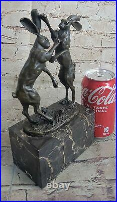 Bronze Sculpture, Hand Made Statue Animal Figure ArtworkBunny Rabbit Hare Gift