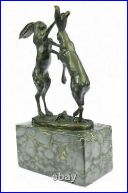 Bronze Sculpture, Hand Made Statue Animal Figure ArtworkBunny Rabbit Hare Sale