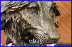 Bronze Sculpture, Hand Made Statue Animal Large Signed Lopez Wolf Art Deco Gift