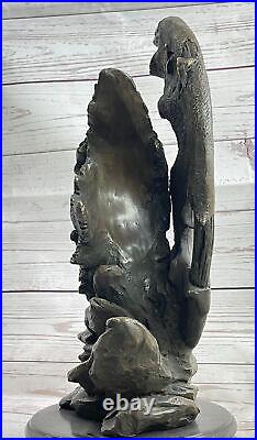 Bronze Sculpture Hand Made Statue Animal Large Signed Original HotCast Wolf Art