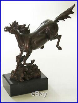 Bronze Sculpture, Hand Made Statue Animal Signed By Milo Horse Figurine Decor