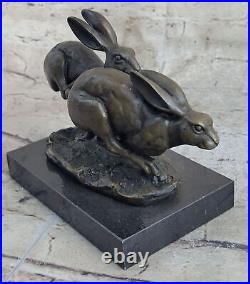 Bronze Sculpture, Hand Made Statue Animal Vienna Austrian Bunny Rabbit Hare Art