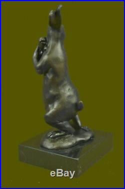 Bronze Sculpture, Hand Made Statue Animal Vienna Austrian Bunny Rabbit Hare Gift