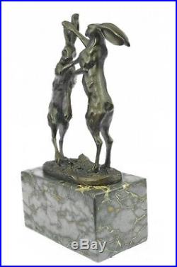 Bronze Sculpture, Hand Made Statue Animal Vienna Austrian Bunny Rabbit Hare NR