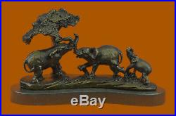 Bronze Sculpture Hand Made Statue Animal Wildlife African Elephant Elephant DEAL