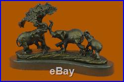 Bronze Sculpture Hand Made Statue Animal Wildlife African Elephant Elephant DEAL