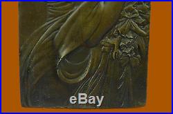 Bronze Sculpture, Hand Made Statue Art Nouveau Original Bas Relief Plaque Figure
