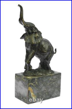 Bronze Sculpture, Hand Made Statue Art Nouveau Signed Milo Abstract Elephant