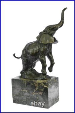 Bronze Sculpture, Hand Made Statue Art Nouveau Signed Milo Abstract Elephant