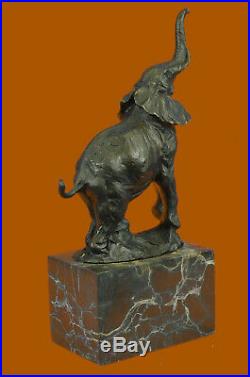 Bronze Sculpture, Hand Made Statue Art Nouveau Signed Milo Abstract Elephant