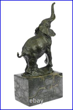 Bronze Sculpture, Hand Made Statue Art Nouveau Signed Milo Abstract Elephant