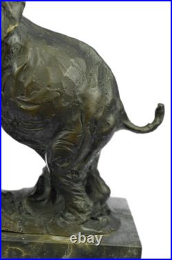 Bronze Sculpture, Hand Made Statue Art Nouveau Signed Milo Abstract Elephant