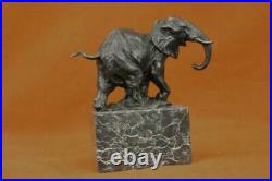 Bronze Sculpture, Hand Made Statue Art Nouveau Signed Milo Abstract Elephant NR