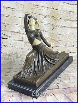 Bronze Sculpture Hand Made Statue Dancers Lovely Dancer Figurine By Chiparus