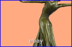 Bronze Sculpture Hand Made Statue Dancers Lovely Dancer Figurine By Chiparus ART