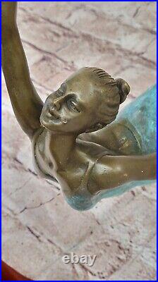 Bronze Sculpture Hand Made Statue Erotic Signed Aldo Vitaleh Italian Artist