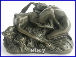Bronze Sculpture, Hand Made Statue Erotic Two Hot Love Art Erotic Sexual Lesbian