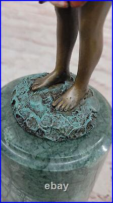 Bronze Sculpture, Hand Made Statue Fairy / Mythical Bookend Divine Angel Figure