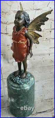 Bronze Sculpture Hand Made Statue Fairy / Mythical Bookend Divine Angel SALE ART