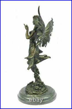 Bronze Sculpture Hand Made Statue Fairy / Mythical Nude Fairy Mythical Decor Art