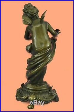Bronze Sculpture, Hand Made Statue Fairy / Mythical SignedMoreauSemi Nude Sale