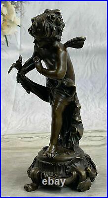 Bronze Sculpture, Hand Made Statue Fairy / Mythical Signed Moreau Semi Nude A1