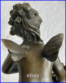 Bronze Sculpture, Hand Made Statue Fairy / Mythical Signed Moreau Semi Nude A1