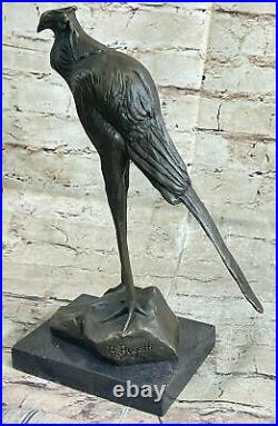 Bronze Sculpture, Hand Made Statue REMBRANDT BUGATTI STORK EXOTIC BIRD ARTWORK