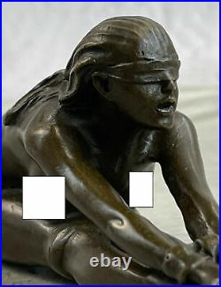 Bronze Sculpture, Hand Made Statue Rare Original Patoue Bondage Lady S&M