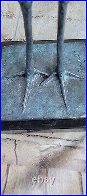 Bronze Sculpture Hand Made Statue Rembrandt Bugatti Stork Bird Artwork
