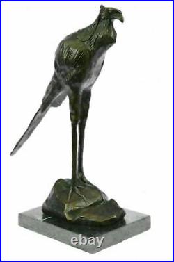 Bronze Sculpture Hand Made Statue Rembrandt Bugatti Stork Exotic Bird Artwork