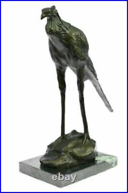 Bronze Sculpture Hand Made Statue Rembrandt Bugatti Stork Exotic Bird Artwork