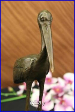 Bronze Sculpture Hand Made Statue Rembrandt Bugatti Stork Exotic Bird Bronze Art