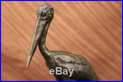 Bronze Sculpture Hand Made Statue Rembrandt Bugatti Stork Exotic Bird Bronze Art