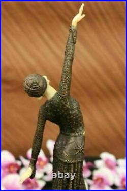 Bronze Sculpture, Hand Made Statue Signed Art Deco Chiparus Belly Dancer Bronze