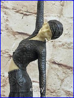 Bronze Sculpture, Hand Made Statue Signed Art Deco Chiparus Belly Dancer Decor