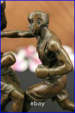 Bronze Sculpture Hand Made Statue Signed Original Milo Last Round Boxer Hot cast