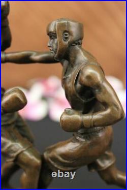 Bronze Sculpture Hand Made Statue Signed Original Milo Last Round Boxer Lost Wax