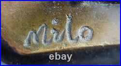 Bronze Sculpture, Hand Made Statue Sports Signed Milo Abstract Tall Golfer Sale