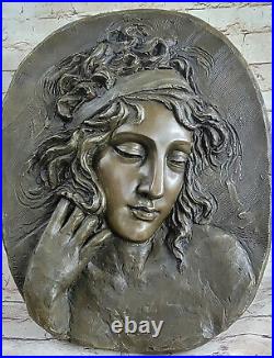 Bronze Sculpture Hand Made Wallmount Bas Relief Museum quality Artwork Statue