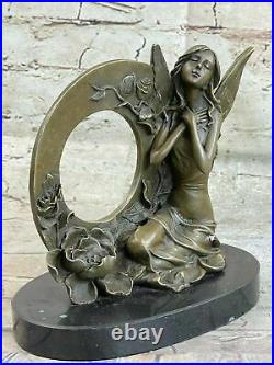 Bronze Sculpture Little God Fairy Angel Hand Made Statue Figurine Figure Artwork
