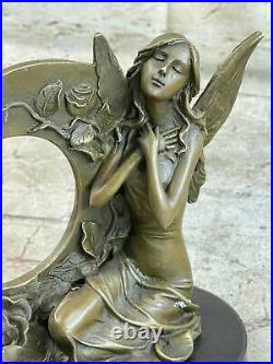 Bronze Sculpture Little God Fairy Angel Hand Made Statue Figurine Figure Artwork