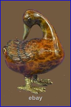 Bronze Sculpture Statue Art Nouveau Style Hand Made Duck Bird Pool Backyard Sale Bronze Sculpture Statue Art Nouveau Style Hand Made Duck Bird Pool Backyard Sale
