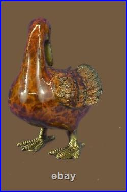 Bronze Sculpture Statue Art Nouveau Style Hand Made Duck Bird Pool Backyard Sale Bronze Sculpture Statue Art Nouveau Style Hand Made Duck Bird Pool Backyard Sale